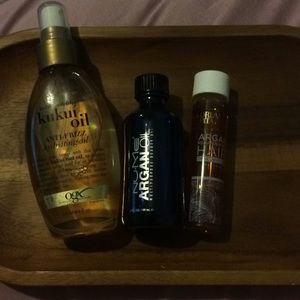 Organix, NuMe, and Orlando Pita hair oils